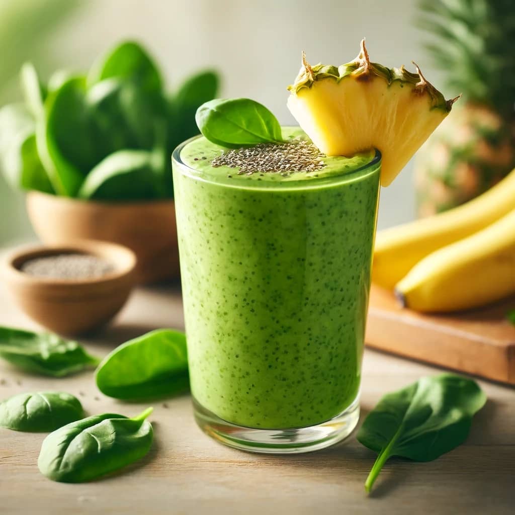 spinach pineapple banana smoothie