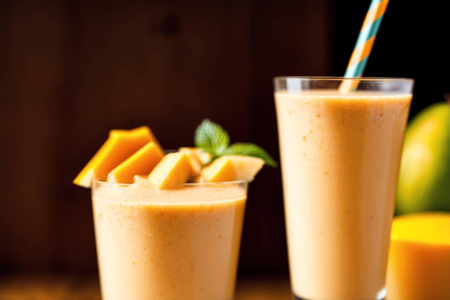 Mango and chocolate smoothie