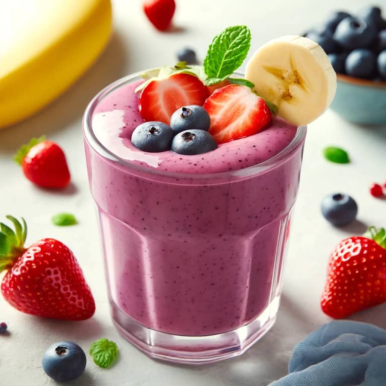 Strawberry Blueberry Banana Smoothie